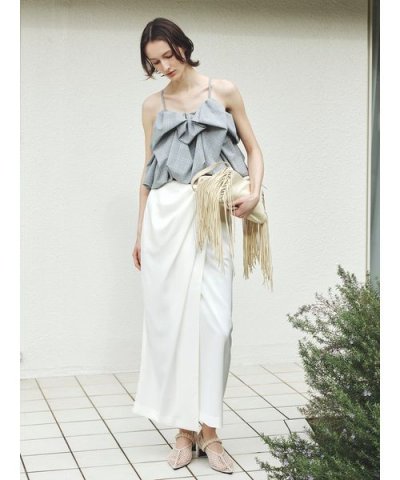 タックドレープビーチスカート／UVカット・速乾