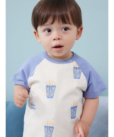 【BABY】ポップコーン柄半袖Tシャツ