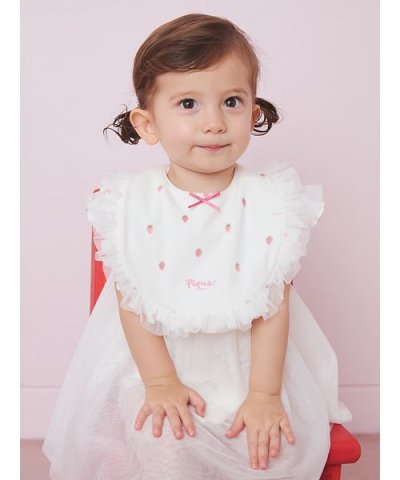 【BABY】ストロベリー柄チュールスタイ