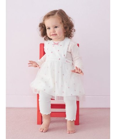 【BABY】ストロベリー柄チュールお食事エプロン