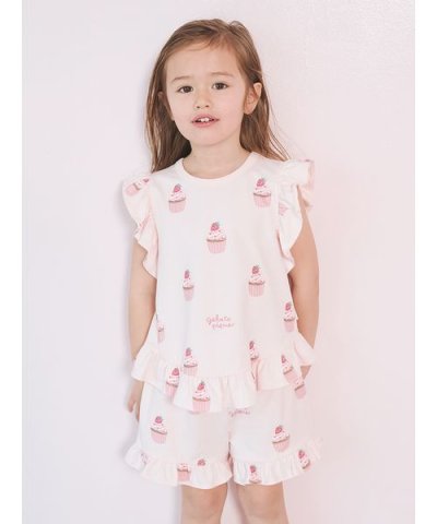 【KIDS】カップケーキ柄Tシャツ