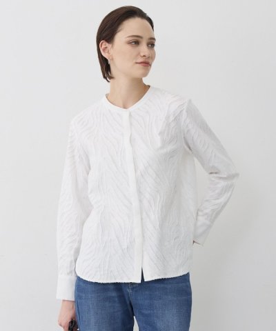 カットジャガードジャージー デザイントップス