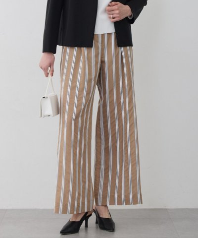 サッカードビーストライプ ワイドパンツ