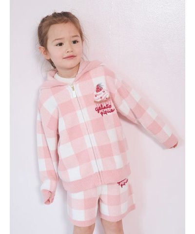 【KIDS】エアリーモコギンガムチェック柄パーカ