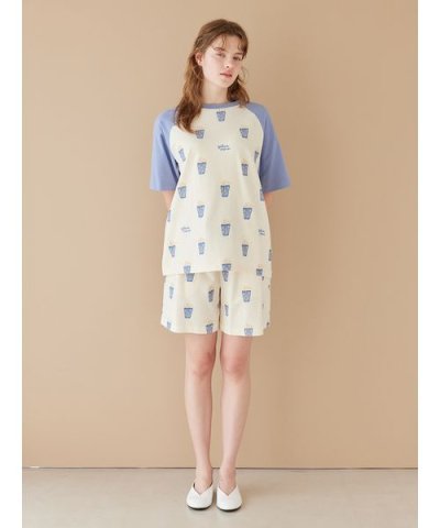 ポップコーン柄ハーフパンツ