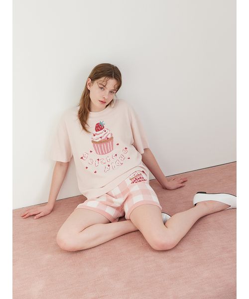 エアリーモコギンガムチェック柄ショートパンツ(508735456)｜阪急