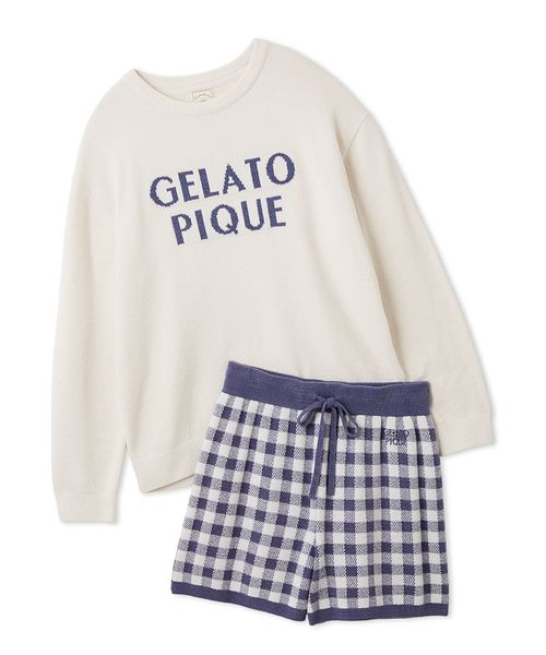 WhiteDay】ロゴプルオーバー&チェックショートパンツセット(508735457