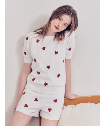 【ONLINE限定】エアリーモコハートジャガードプルオーバー&ショートパンツセッ