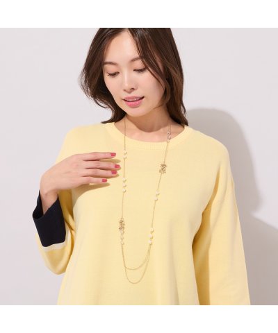 ピサーノ PISANO パール調×ゴール調チェーンネックレス