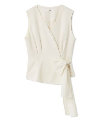 Sustainableペプラムベストトップス