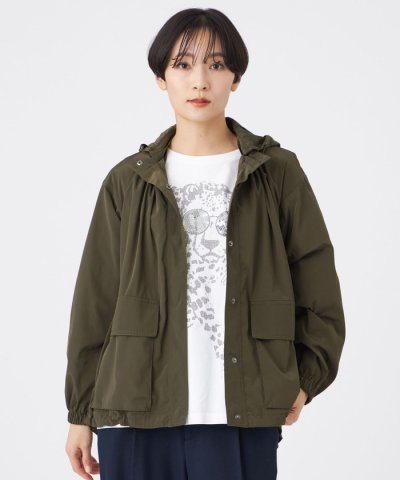 【花粉対策・はっ水・ウォッシャブル】ポランタフタギャザーブルゾン