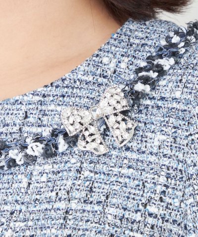 リボンビジューブローチ