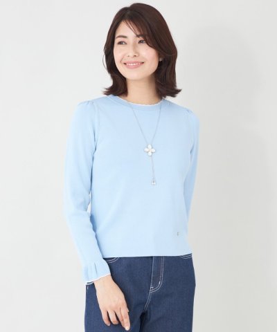 【L】ラメアクセント リブコンビニット