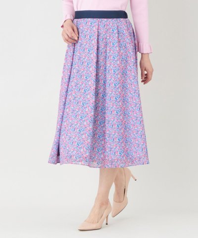 【L】エアリージャカードフレア スカート