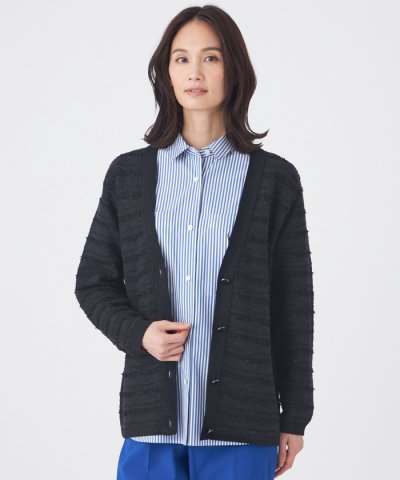 【ウォッシャブル】ツイードライクニットカーディガン