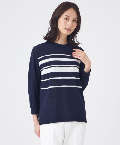 【ウォッシャブル】シアーニットプルオーバー