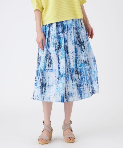 【ウォッシャブル】スプラッシュプリントスカート