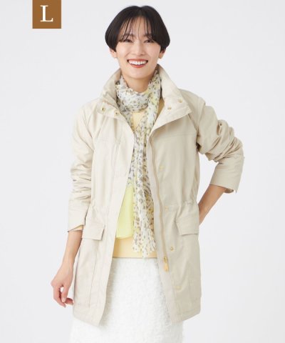 【L】【花粉対策・はっ水・ウォッシャブル】ポランタフタミドルコート