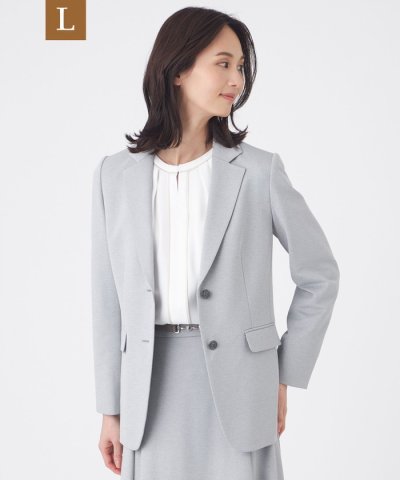 【L】【美シリーズ・ウォッシャブル】トリアセスビンダイアゴナルテーラードジャケッ