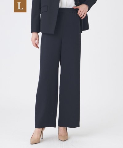 【L】【ウォッシャブル】ソフトダブルクロスパンツ