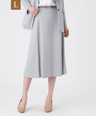 【L】【美シリーズ・ウォッシャブル】トリアセスビンダイアゴナルフレアスカート