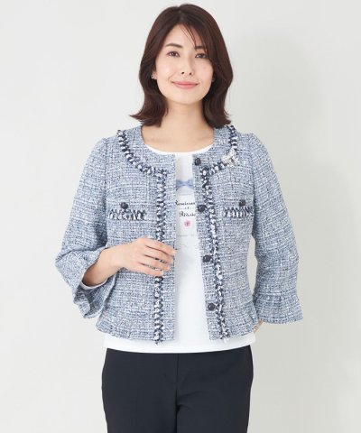 デニムライクツイード ジャケット