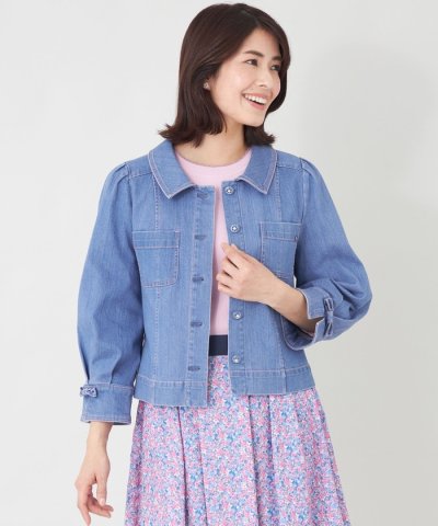 エレガンスデニム ステンカラージャケット