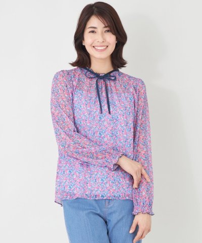 エアリージャカードフリル ブラウス