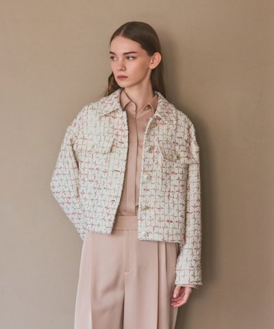 ツイードクロップドジャケット