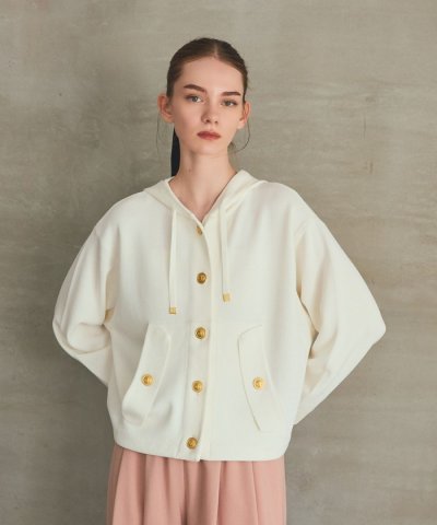 ニットフーディブルゾン