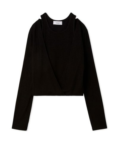 レイヤードライクカットソー/接触冷感