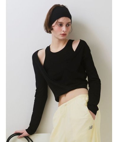 レイヤードライクカットソー/接触冷感