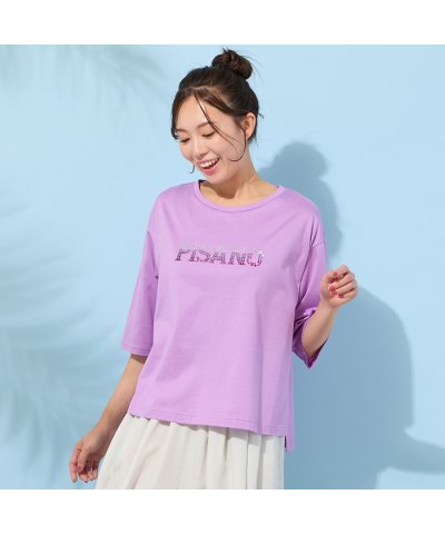 ピサーノ PISANO 【手洗いOK・綿100％】PISANOジルコンロゴカット