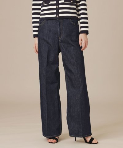 コットンポリエステルレーヨンデニムパンツ