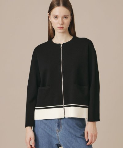 ミラノリブボーダージャケット