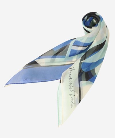 ジオメトリックパターンスクエアスカーフ