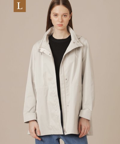 【L】ピーチタフタフーデットコート