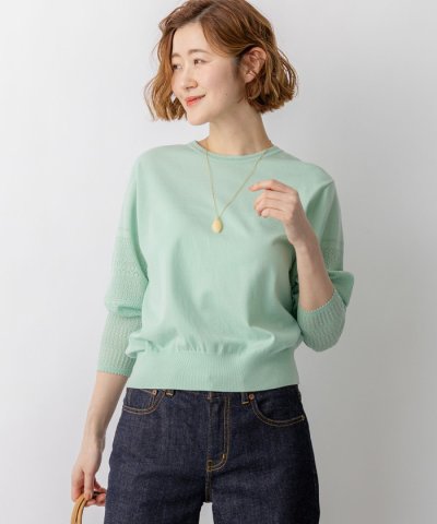 ネオコンフォートストレッチ レーシーデザイン ニット