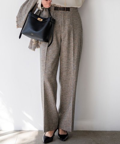 リネンライクブッチャー ワイドパンツ