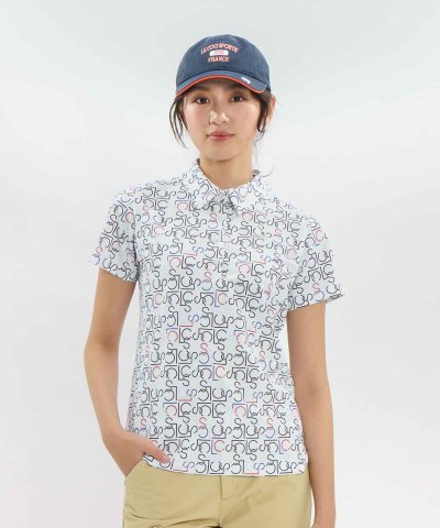 ルコックスポルティフ ゴルフ le coq sportif golf 総柄半袖シ