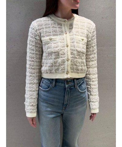 ツイードニットカーディガン