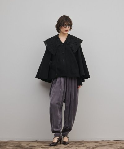 リネンオックスケープジャケット