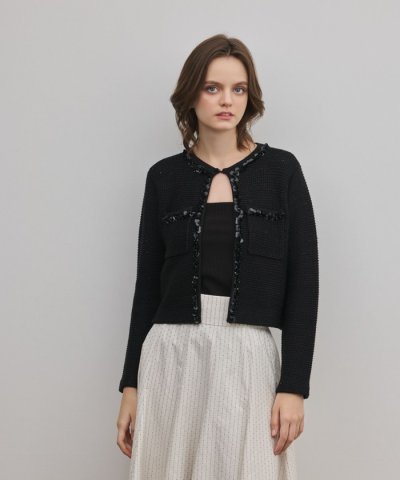 ブレードツイードニットジャケット