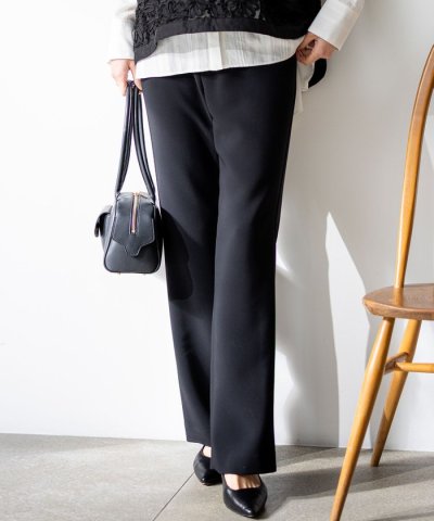 【一部先行予約】ストレッチダブルクロス フレアパンツ