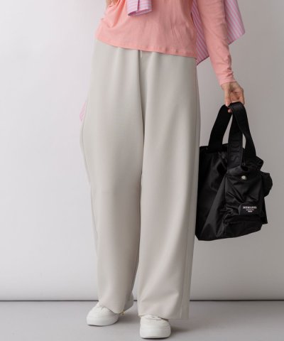 ストレッチダブルクロス ワイドパンツ