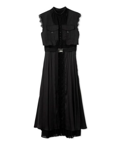 ミリタリーコンビプリーツワンピース