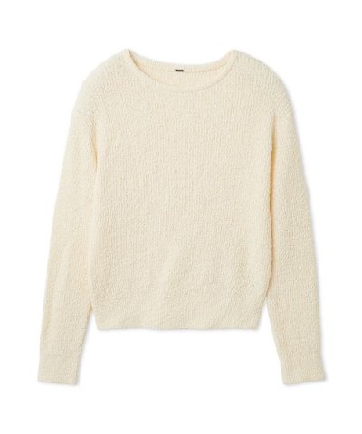 ボートネック片畔ニット