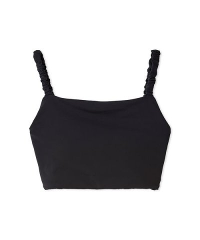 【Sustainaretch】ギャザーショルダーブラトップ/UVカット/接触冷感