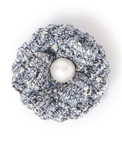 ツイードフラワーコサージュ