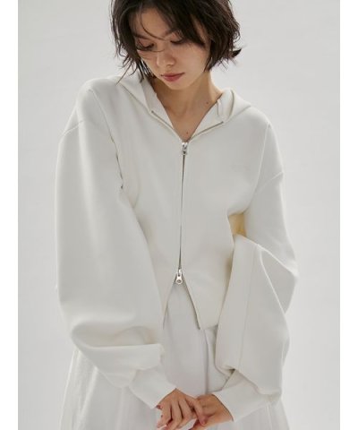 eco emmiロゴジップアップフーディー/UVカット